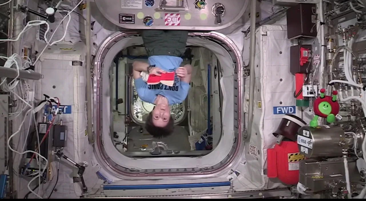 Italian Astronaut Reads 'Hitchhiker's Guide,' Testifies to Importance